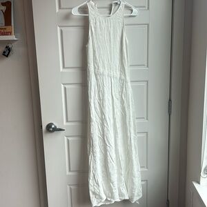 White maxi Dress with lace detailing